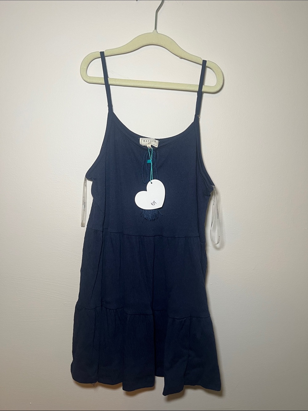 Hayden Girls Navy Blue Tiered Spaghetti Strap Dress